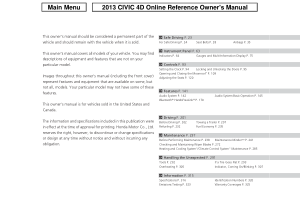 2013 Honda Civic Coupe Owners Manual